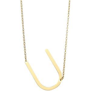 Letter U Pendant necklace in Stainless Steel